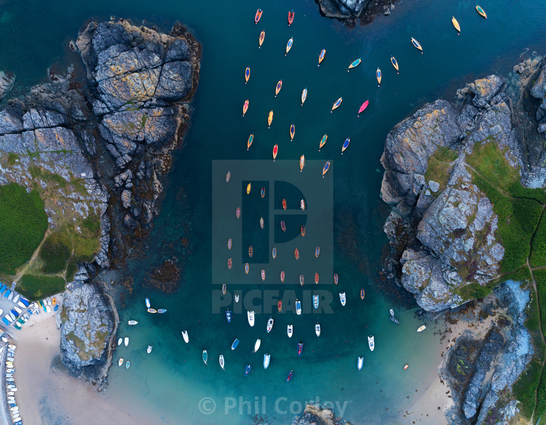 "Porth Diana Boats" stock image