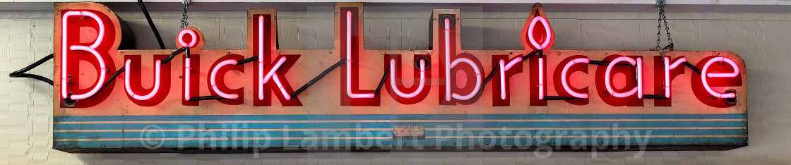 "Buick Lubricare Sign" stock image