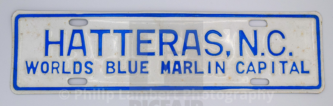 "Hatteras North Carolina Plate" stock image