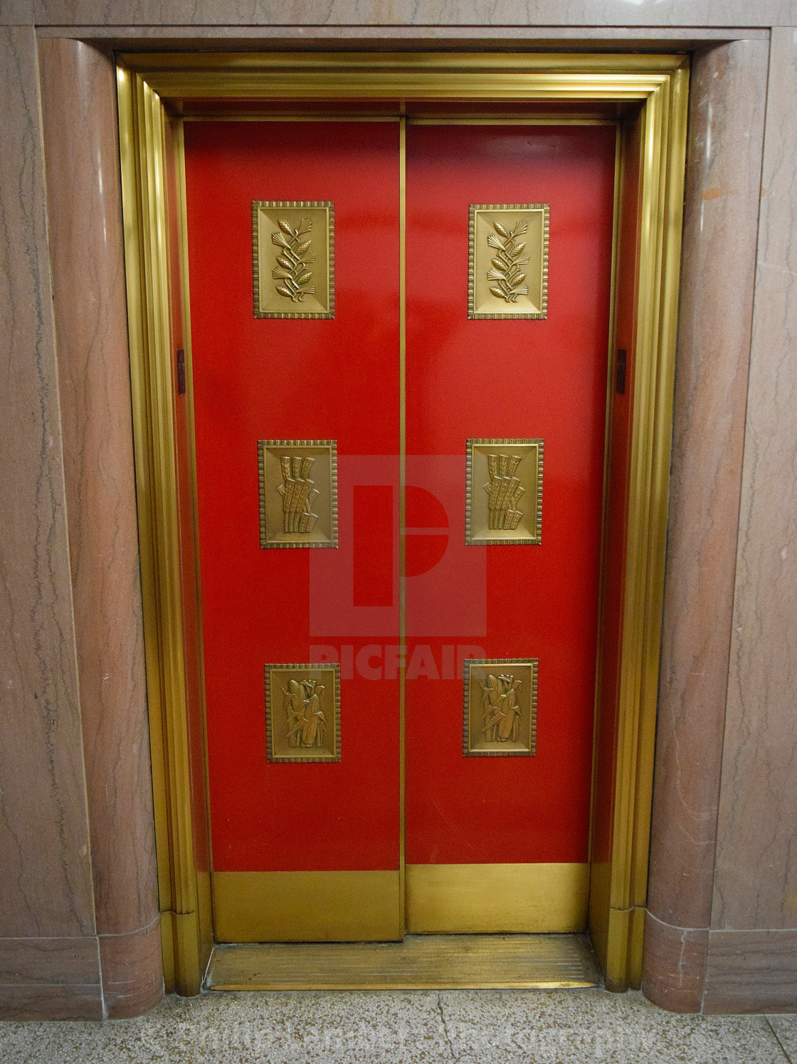 "Art Deco Elevator" stock image