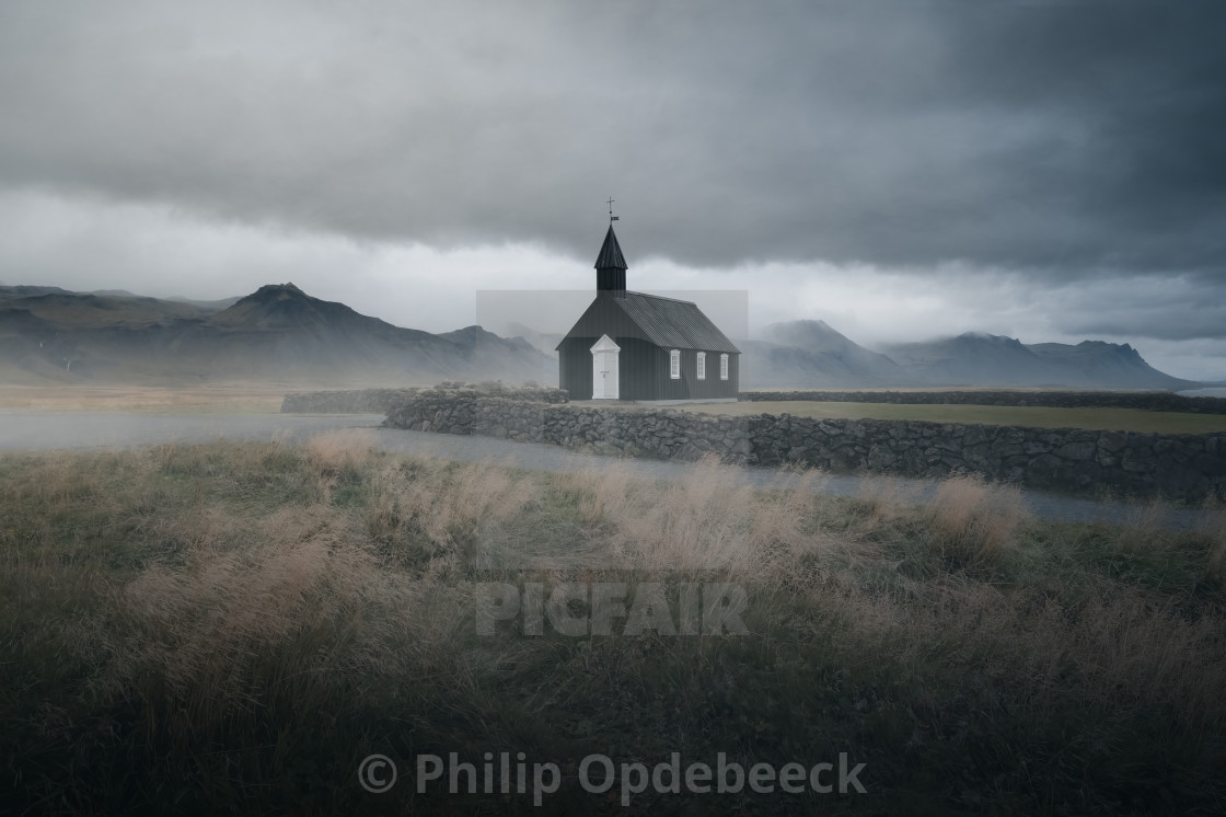 "The Black Church of Budir" stock image