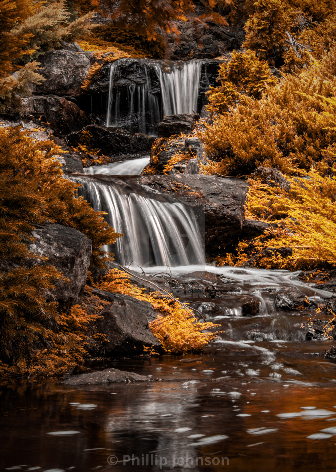 "Autumn Waterfall" stock image