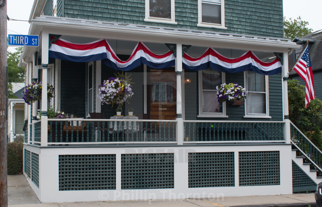 "Third Street Bunting" stock image