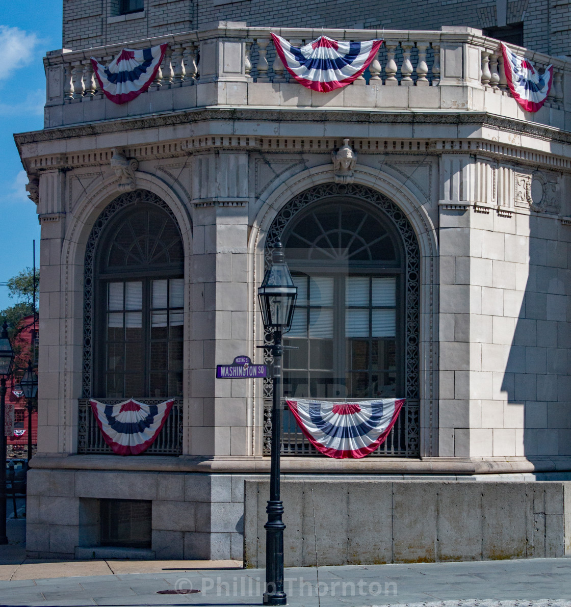 "Washington Square, Newport RI." stock image