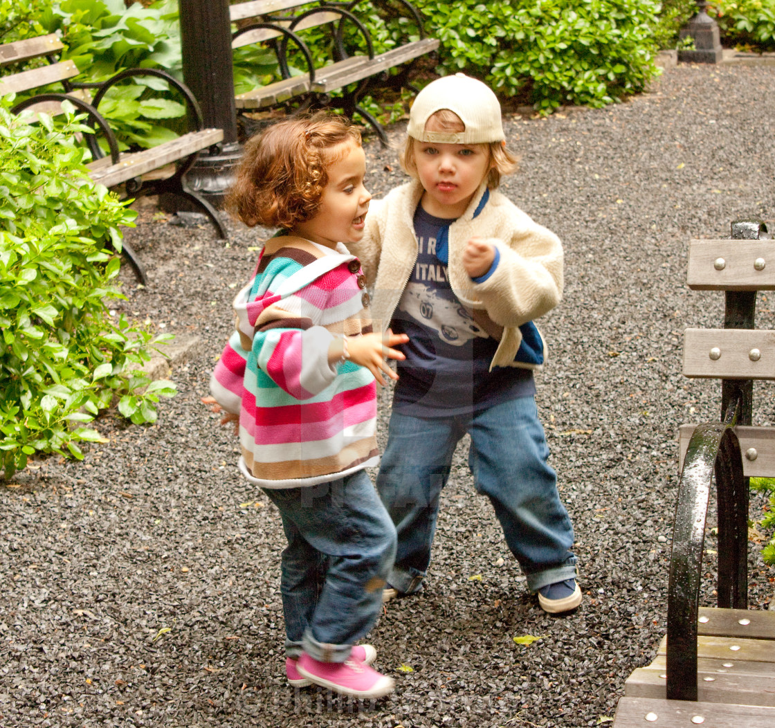 "Cool NY kids" stock image