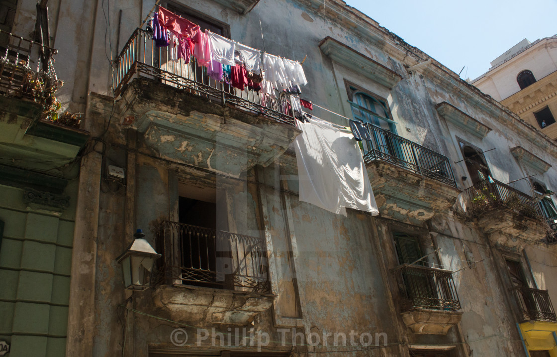 "Washing on the balcony" stock image