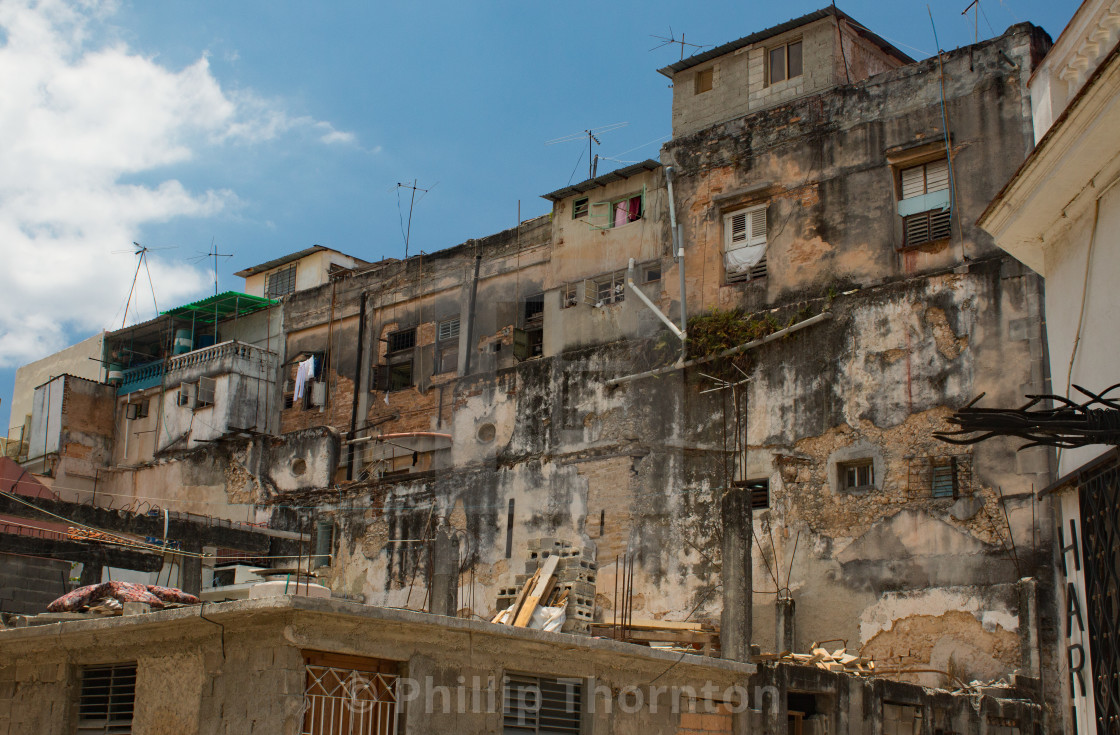 "Apartment block in Havana" stock image