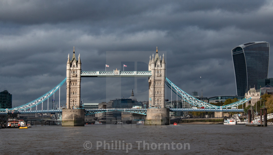 "Tower Bridge from the River Thames" stock image