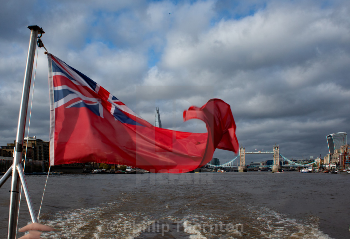 "Tower Bridge from The Thames" stock image