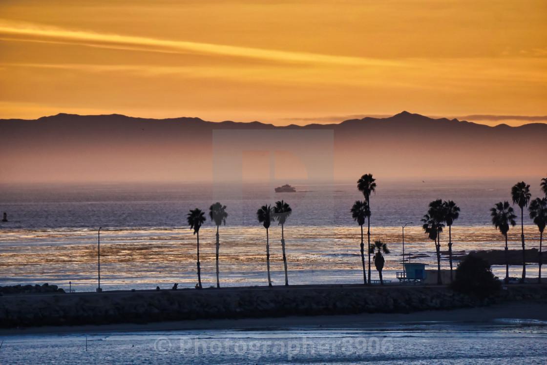 "Sunset on a lake" stock image