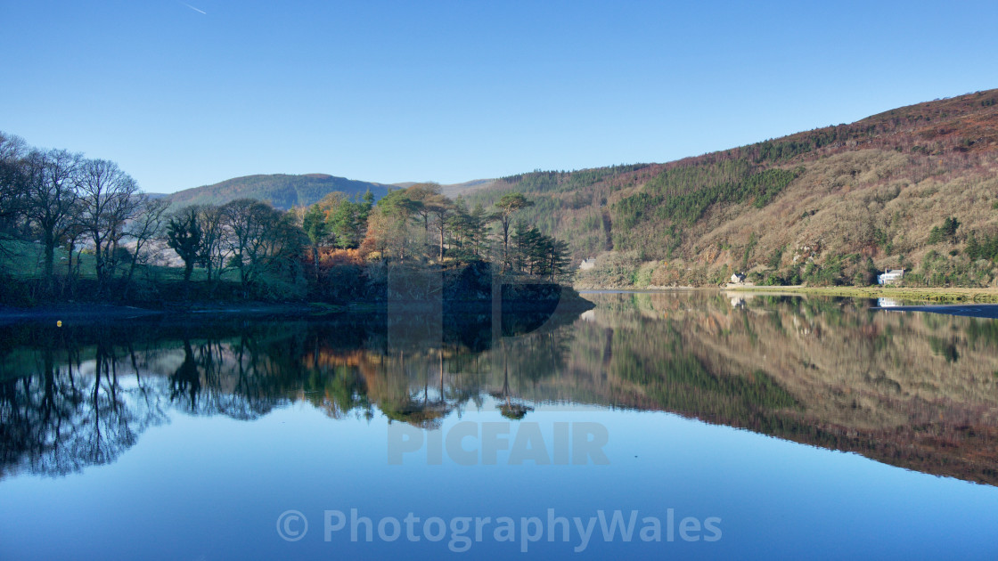 "The Estuary at Penmaenpool" stock image