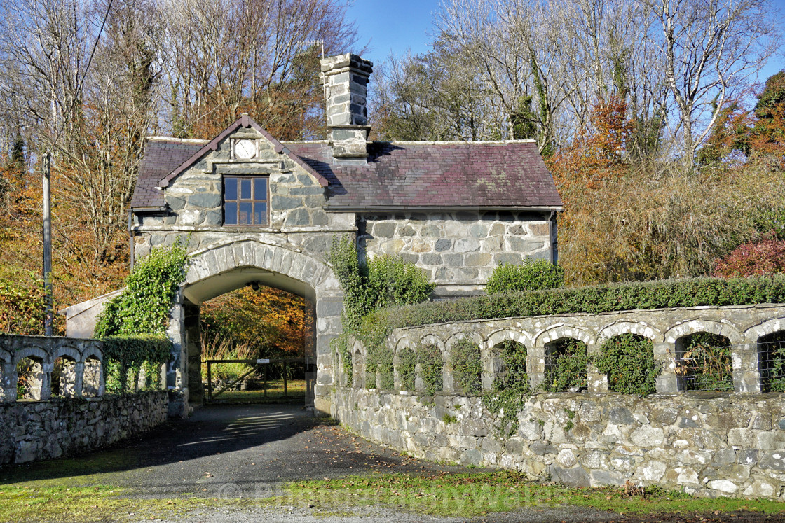 "Coed y Moch Lodge" stock image