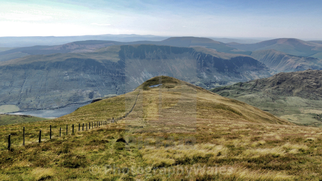 "Path Down from Mynydd Pencoed to Tal-y-Llyn" stock image