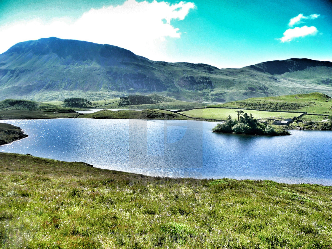 "Cregennen Lakes and Tyrau Mawr" stock image