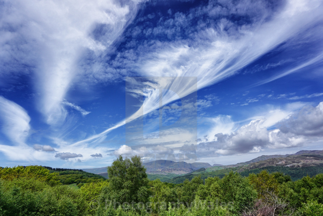 "A Nice Cloud Formation in Snowdonia" stock image