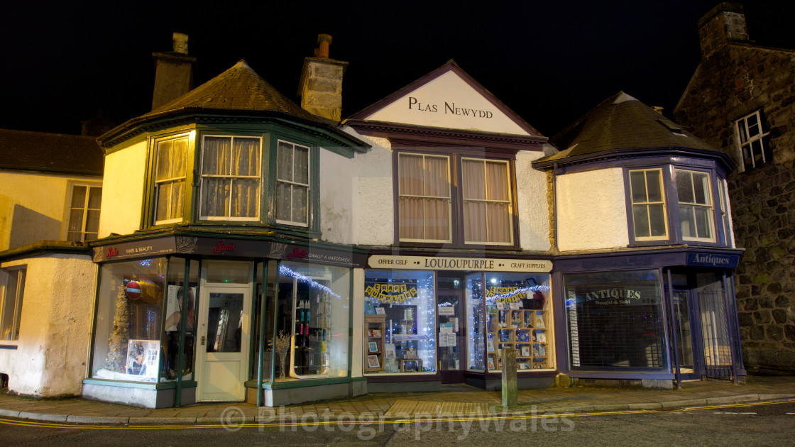 "Dolgellau on a Winter Evening" stock image