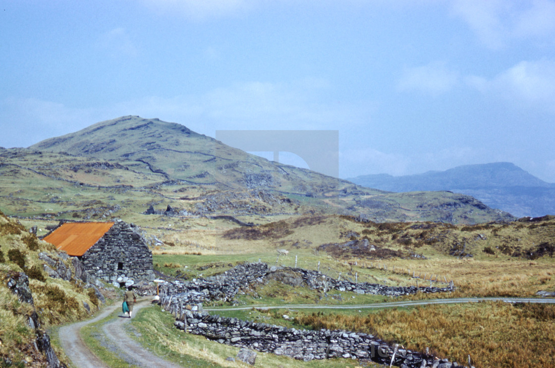 "Ple Mae y Gerddi Bluog, Llanfair, Harlech (c.1960)" stock image