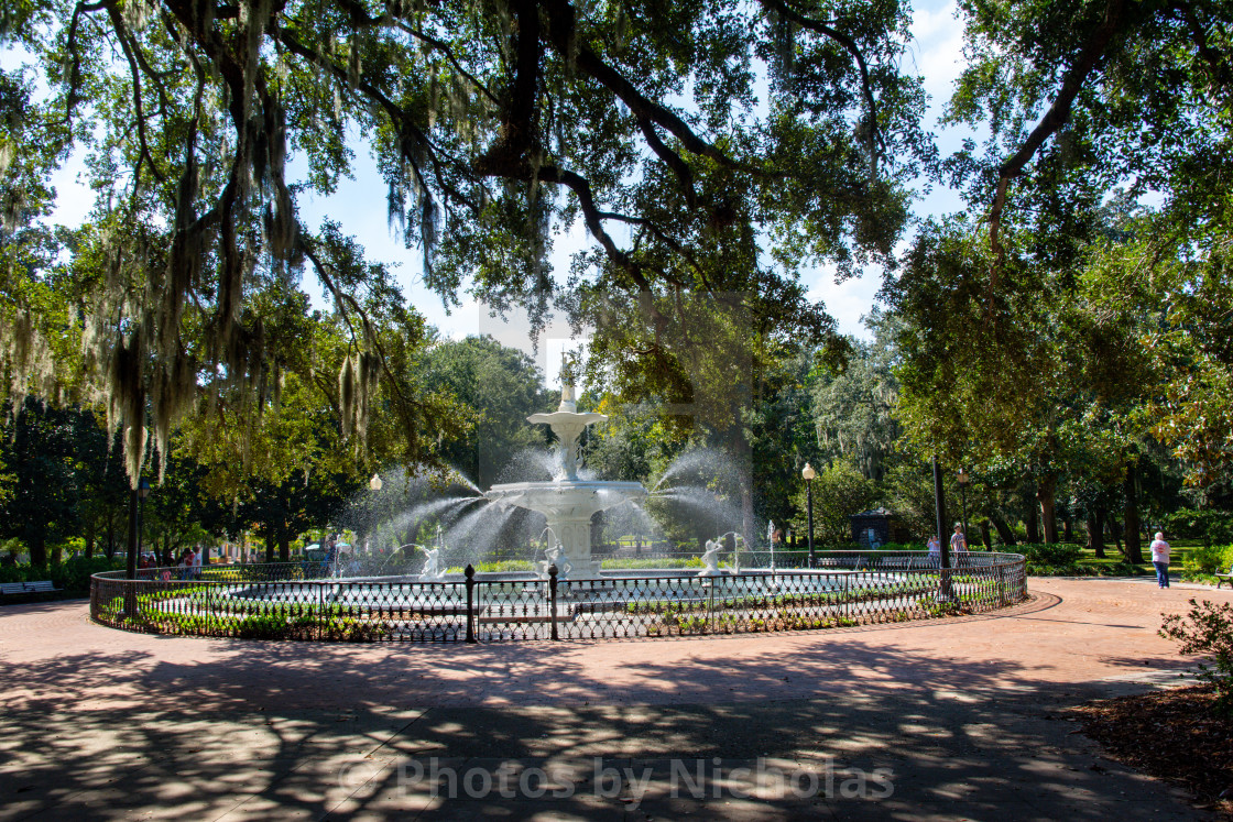 "Savanah fountain." stock image