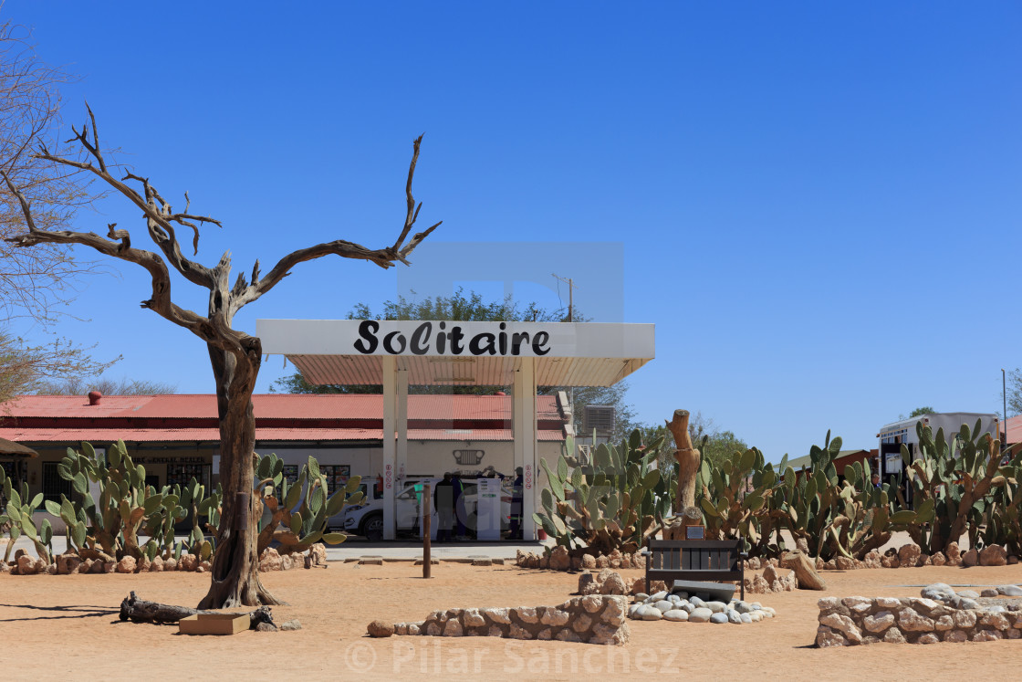 "Solitaire petrol station, Namibia" stock image