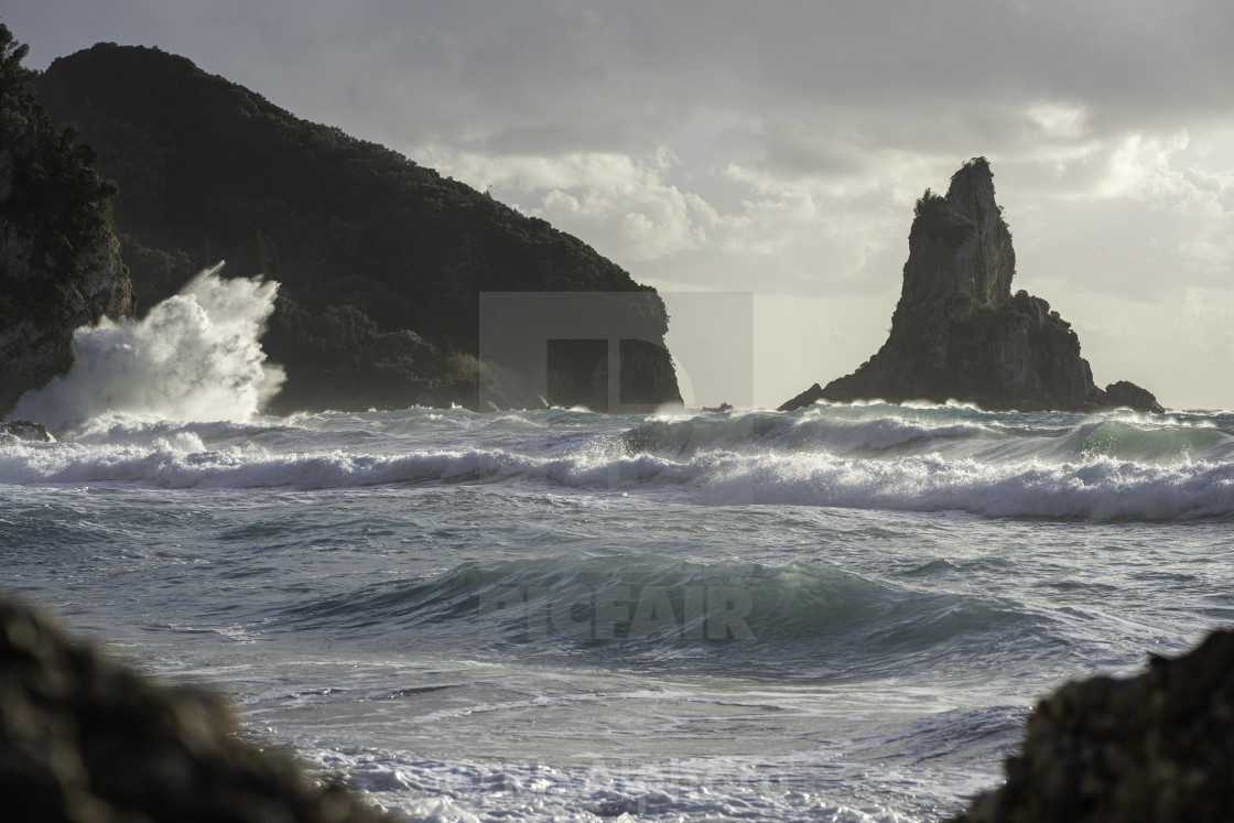 "Stormy On The Beach" stock image