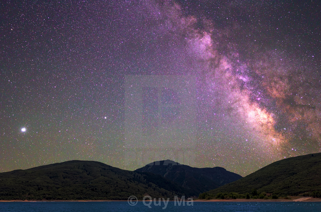 "Milky Way and Jupiter" by Quy Ma - $2.48 "Milky Way and Jupiter" stock image