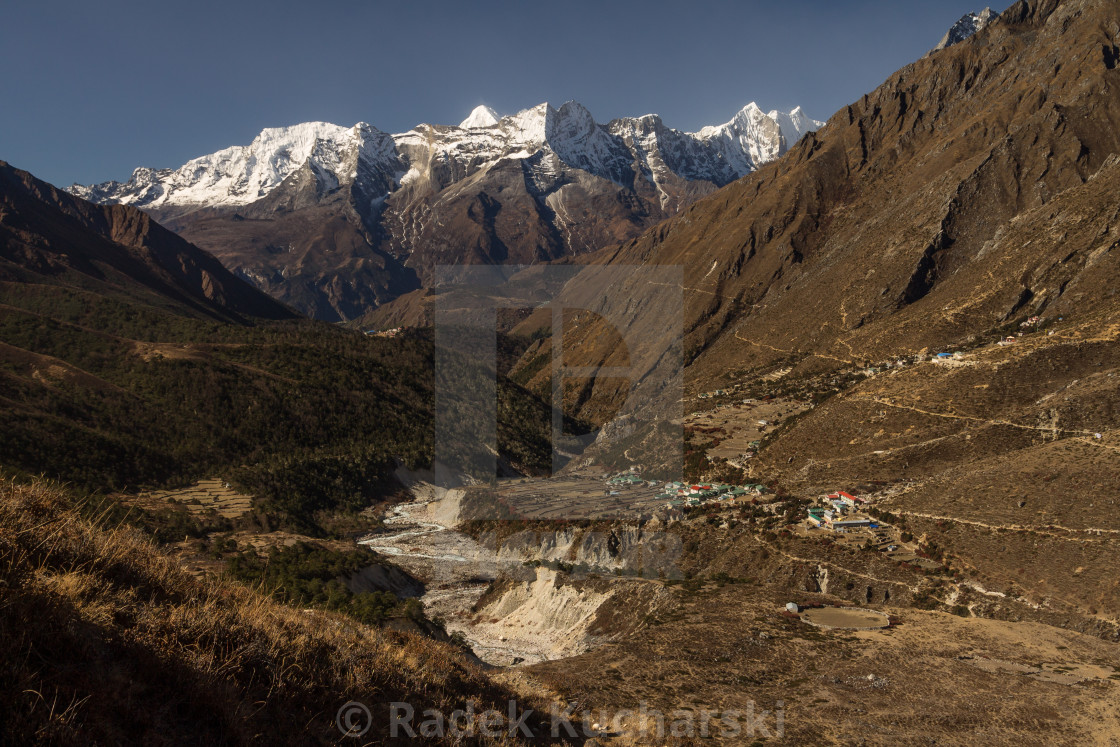 "Dudh Koshi Valley in the Khumbu Region" stock image