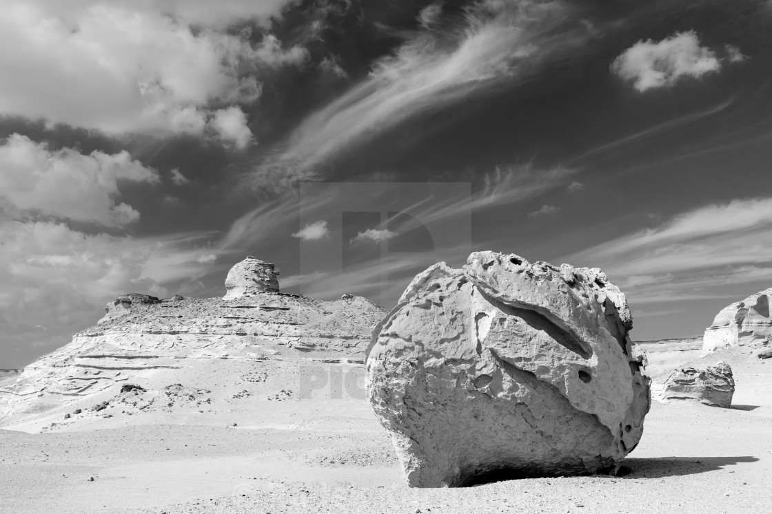 "Sculpted by wind" stock image