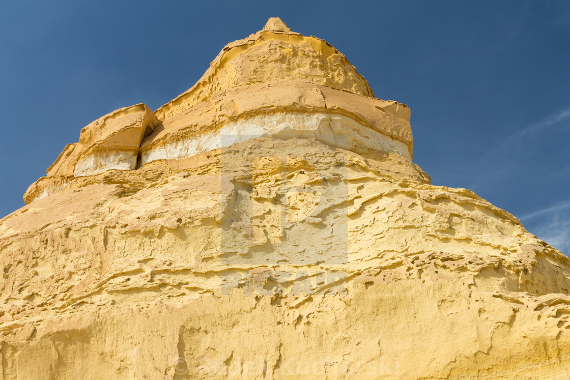 "Patterns and forms shaped by the wind erosion. Wadi al-Hitan – Whale Valley, Egypt." stock image