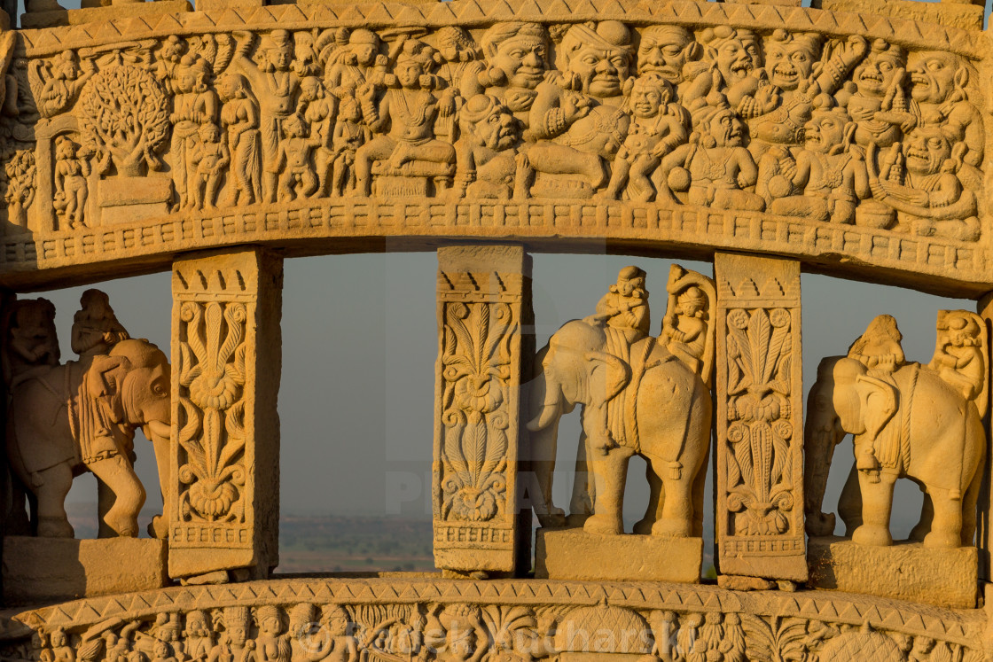 "Motifs carved at the North Gateway" stock image