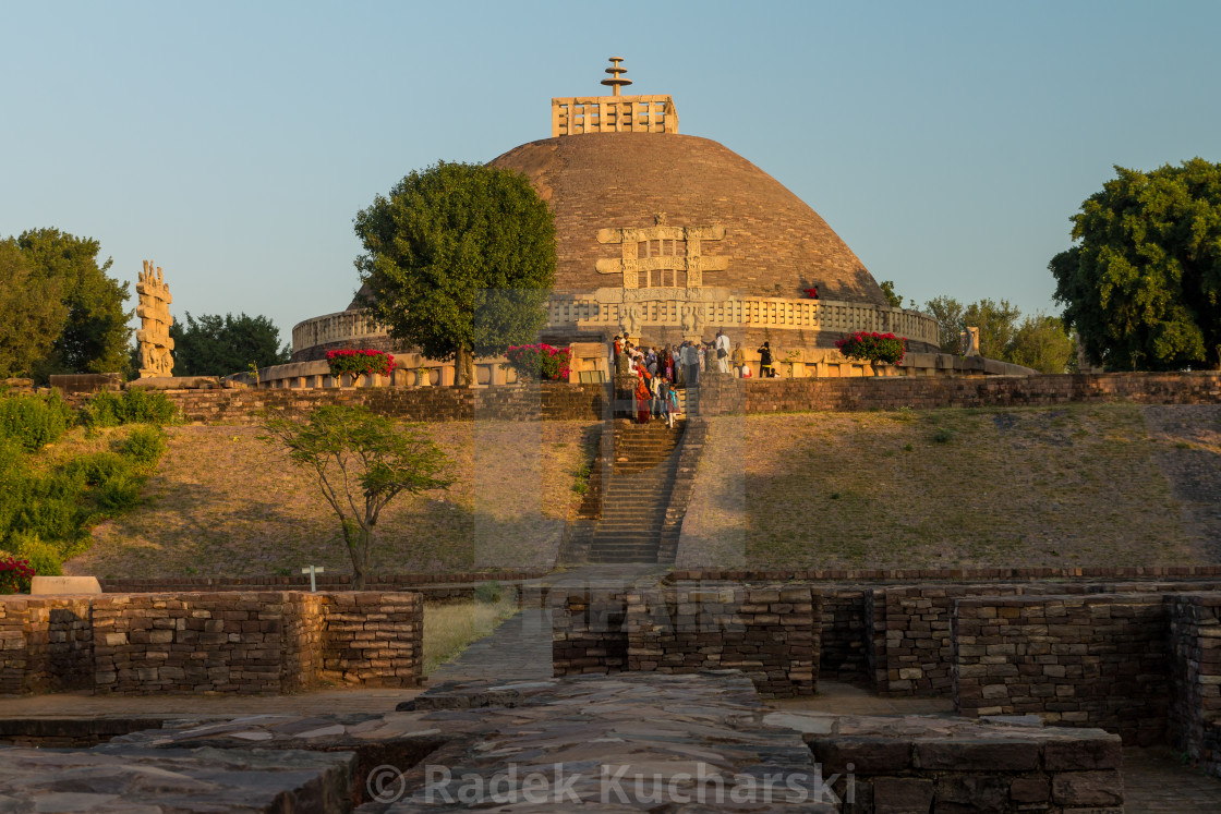 "Great Stupa at Sanchi" stock image