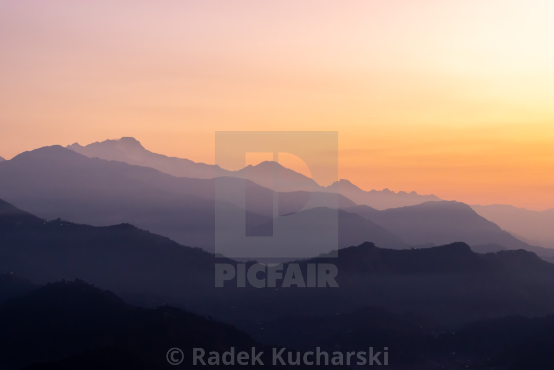 "Himalayas at daybreak" stock image