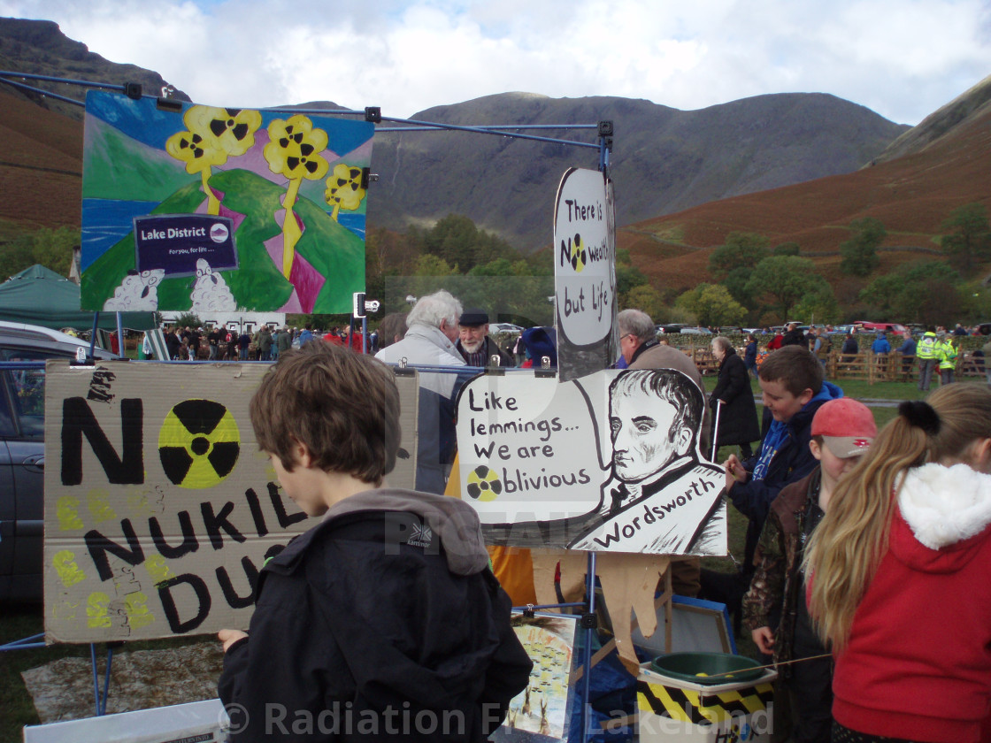 "Cumbria Nuclear Dump Plan "Like Lemmings We are Oblivious"" by Radiation Free Lakeland - $46.10 "Cumbria Nuclear Dump Plan "Like Lemmings We are Oblivious"" stock image