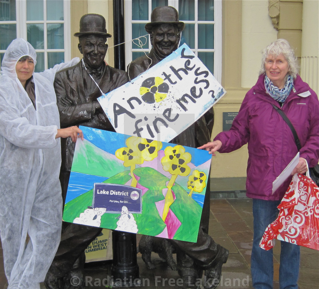 "Laurel and Hardy, "Another Fine Mess" Nuclear Dump Protest" by Radiation Free Lakeland - $46.10 "Laurel and Hardy, "Another Fine Mess" Nuclear Dump Protest" stock image