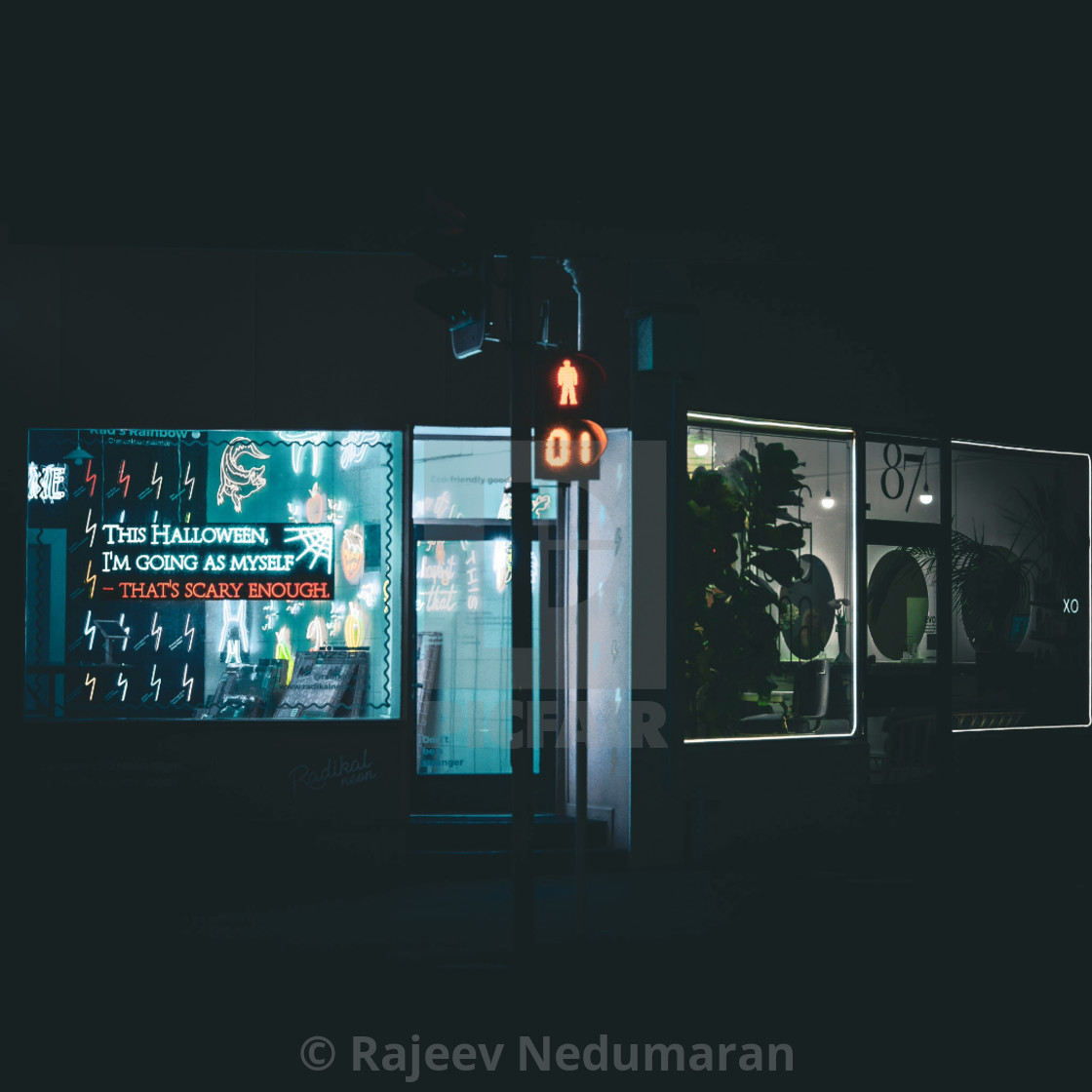 "Parlour by night" stock image