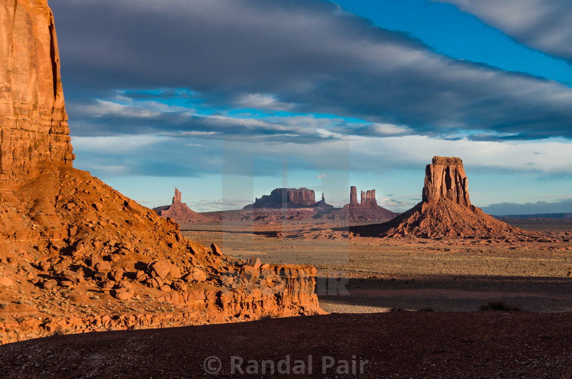 "Early morning at Monument Valley" stock image