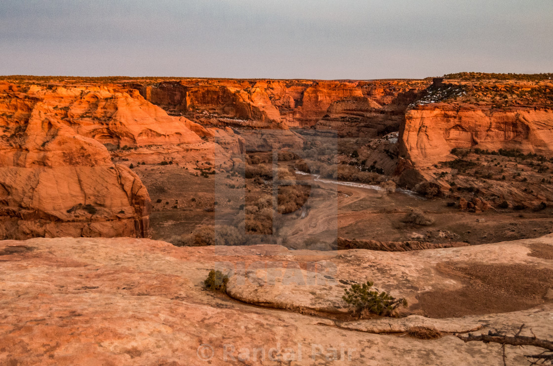 "Canyon de Chelly at sunset" stock image