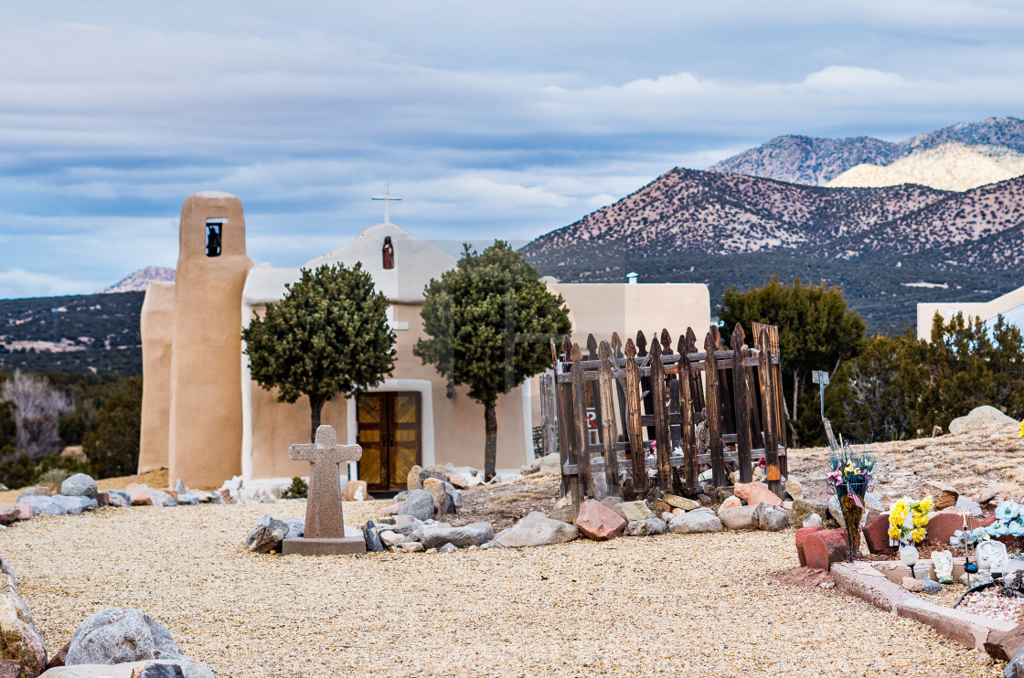 "Adobe church" stock image