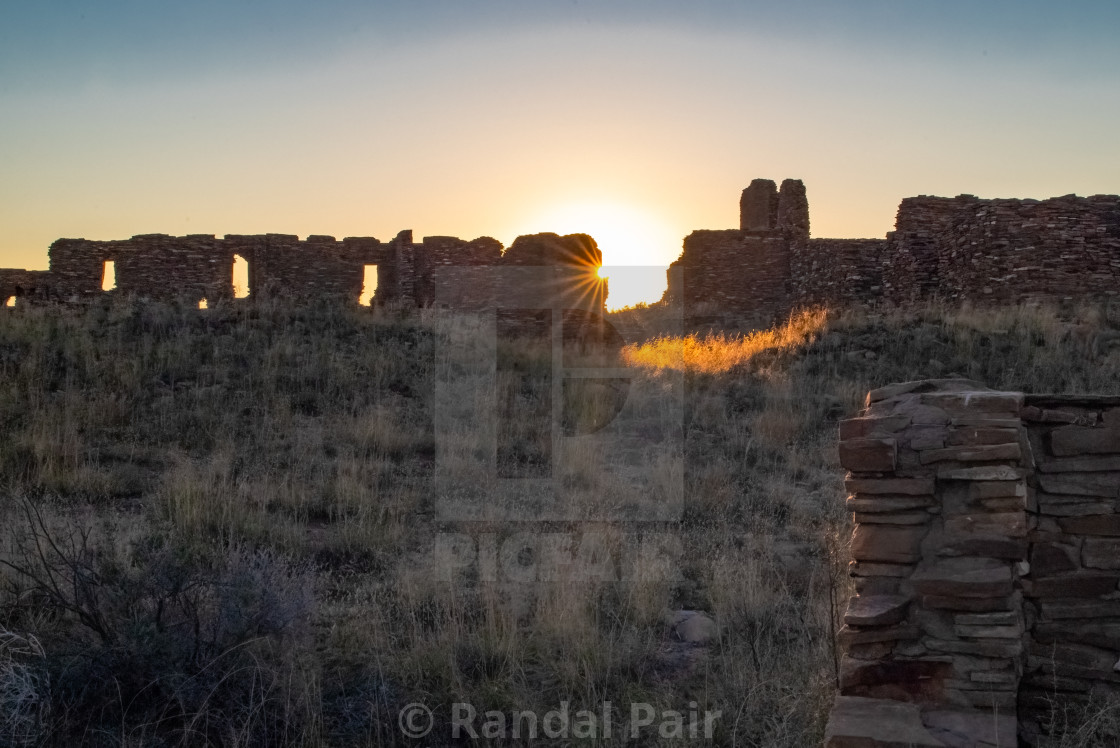 "Pueblo Pintado sunset" stock image