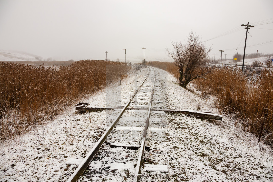 "Railroad tracks" by Raoul Pop - $6.14 "Railroad tracks" stock image