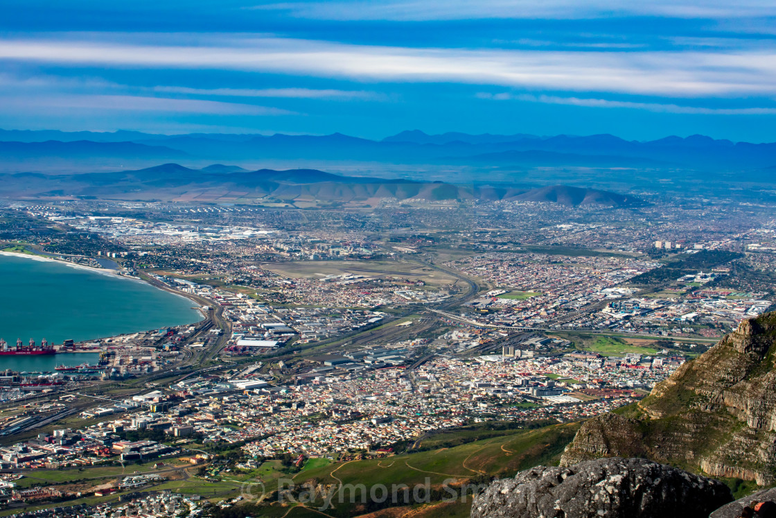 "Cape Town from Table Mountain" stock image