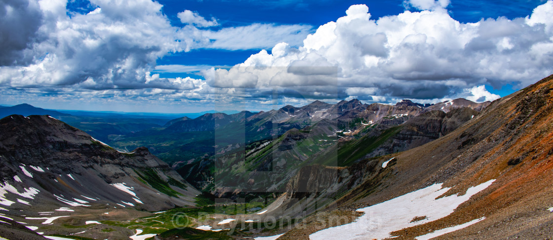 "Telluride from Imogene Pass" stock image