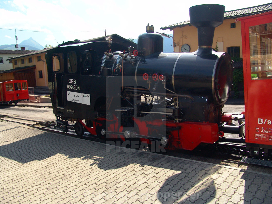 "The steam locomotive of the cog railway in St.Wolfgang, Austria" stock image