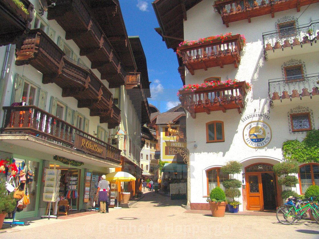 "Central plaza in St.Wolfgang in Austria" stock image