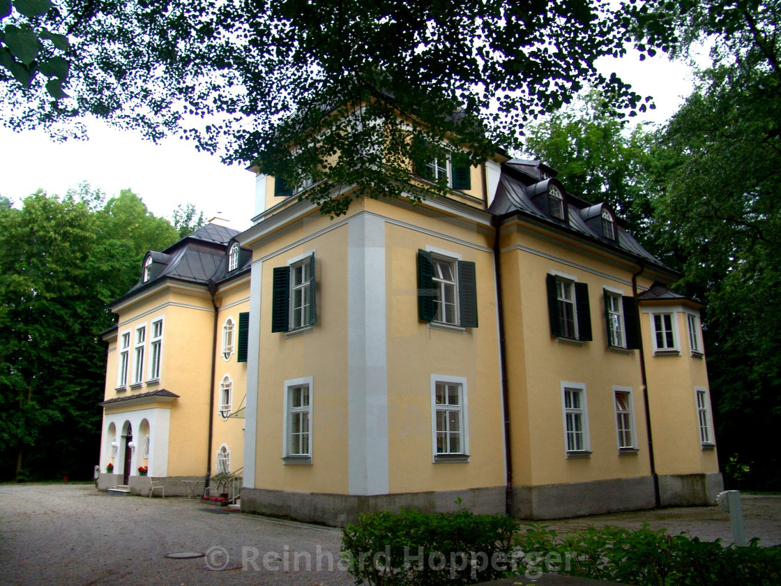 "This is the REAL Von Trapp Family Home in Aigen, Salzburg, Austria" stock image