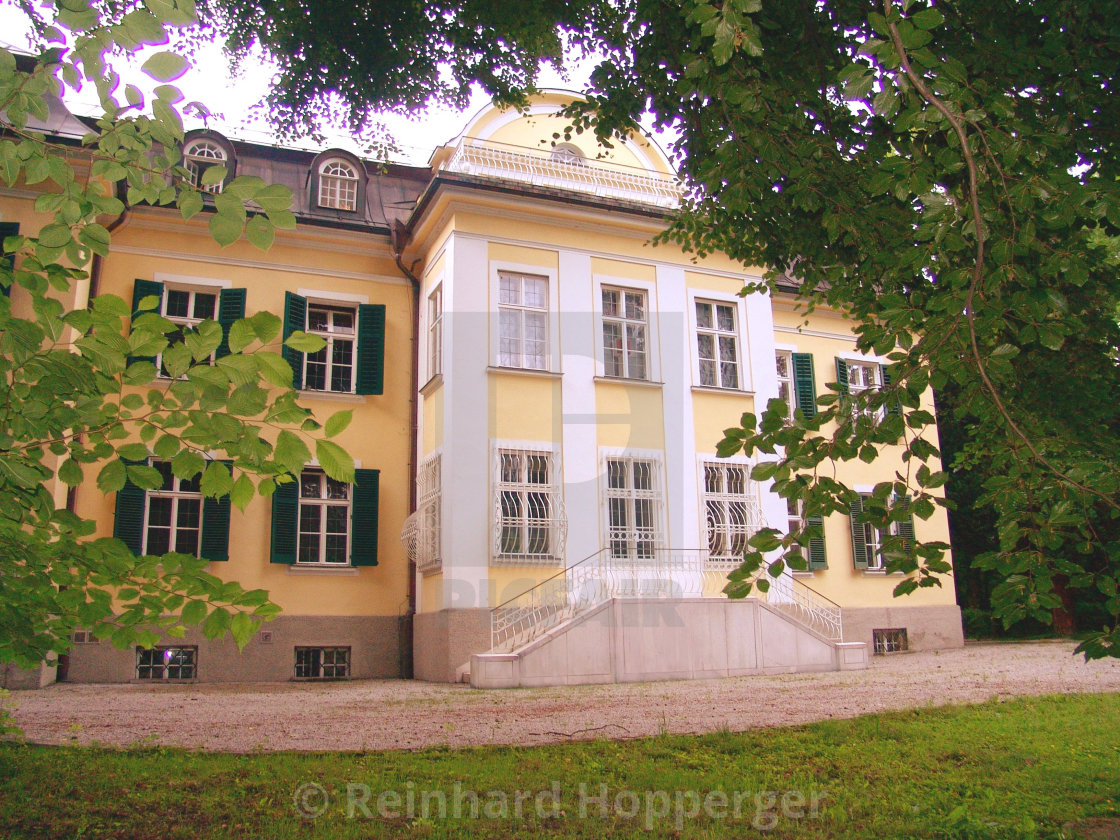 "Great picture of the REAL Von Trapp Family Home in Aigen, Salzburg, Austria" stock image