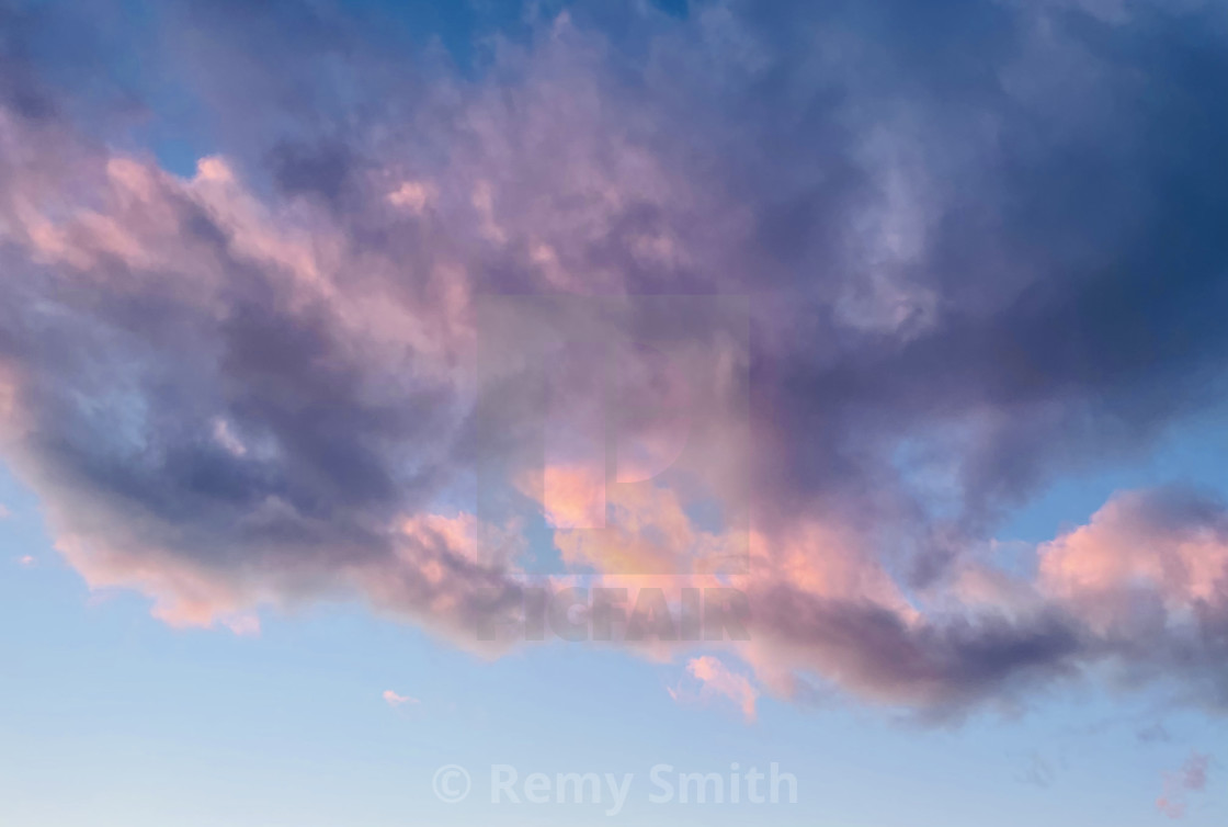 "Cotton Candy Clouds" stock image