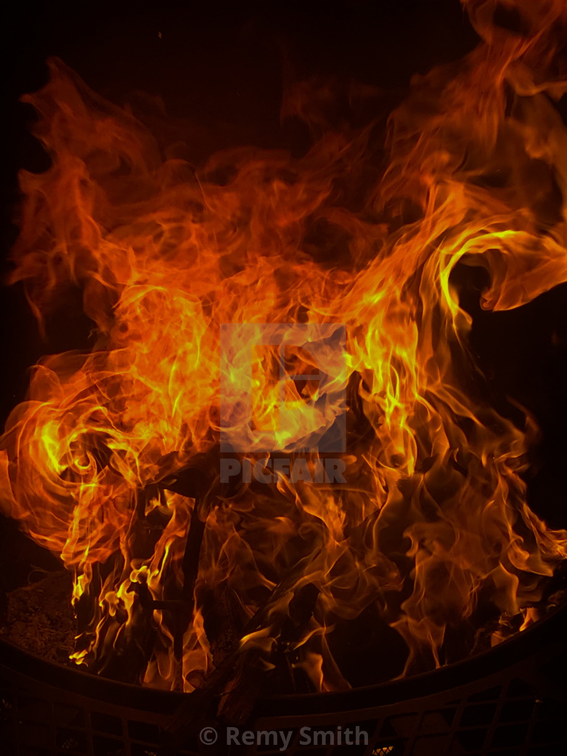 "Firepit Conflagration" stock image