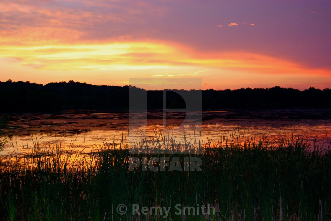 "Sunset Marsh" stock image