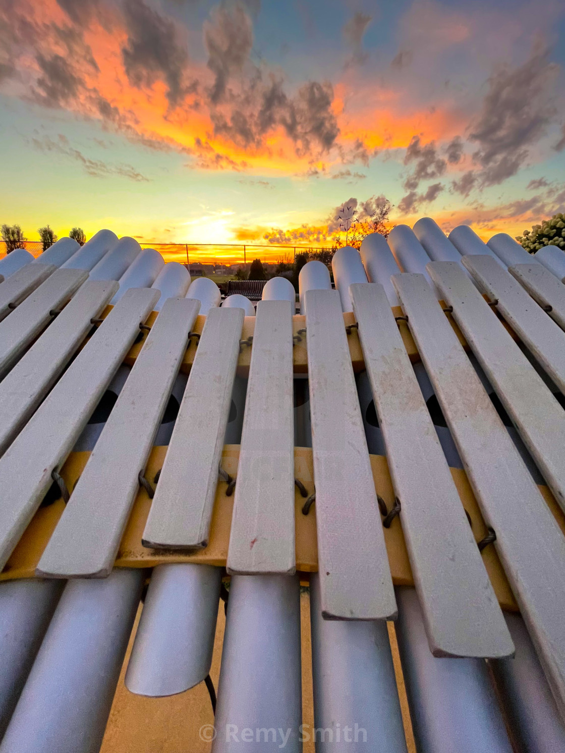 "Tubular Sunset" stock image