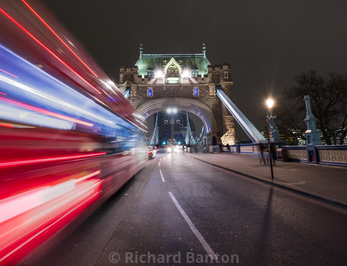 "Tower Bridge Lightspeed" stock image